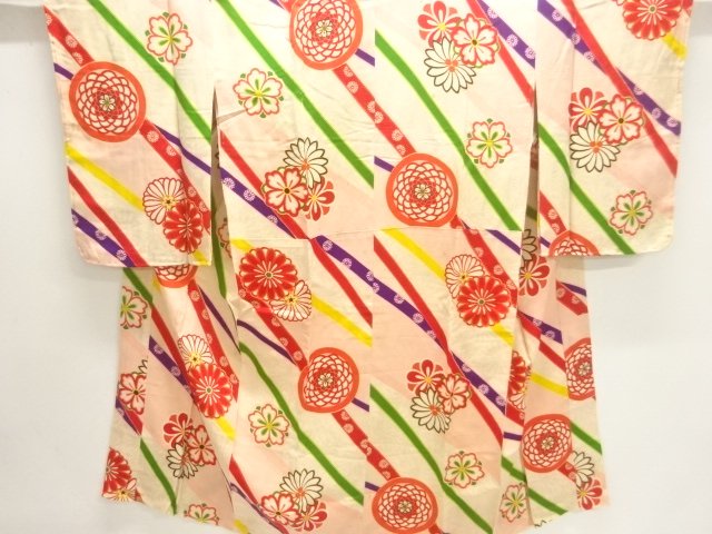 Japanese Kimono / Chirimen Kinsha Silk